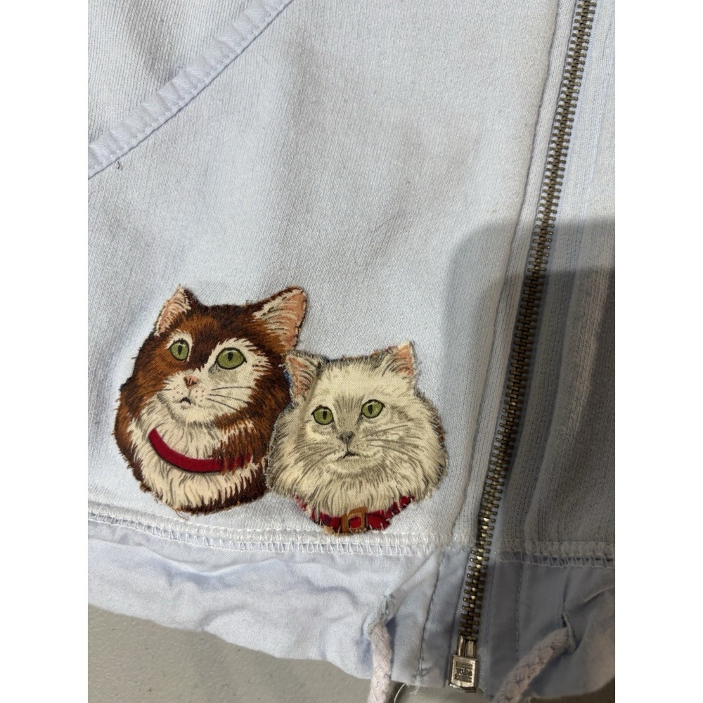 Vtg Capacity Knits Cat Jacket Grandma Y2K L - Picture 3 of 9